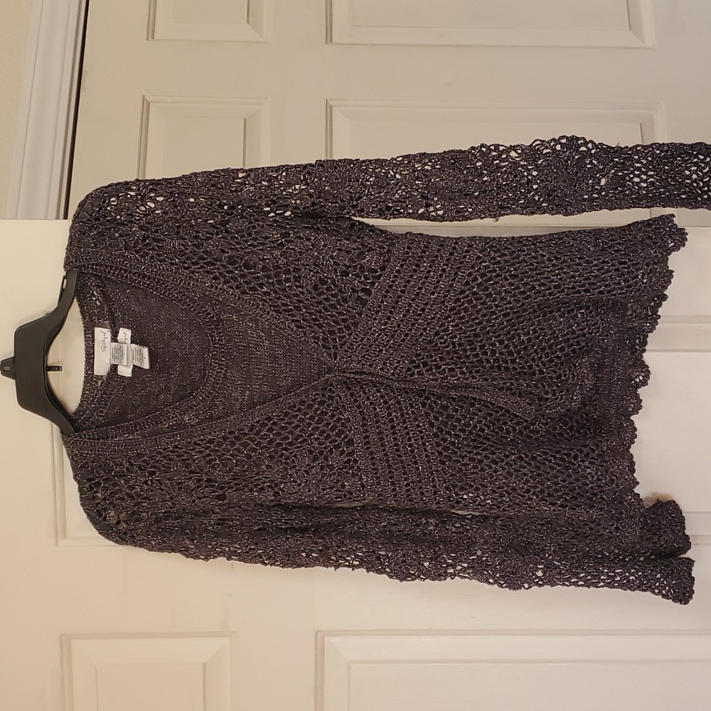 Tank and matching knit sweater.